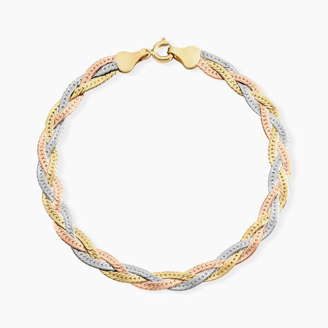 Bracelet Elae Argent Tricolore - Bracelets chaîne Femme | Histoire d’Or