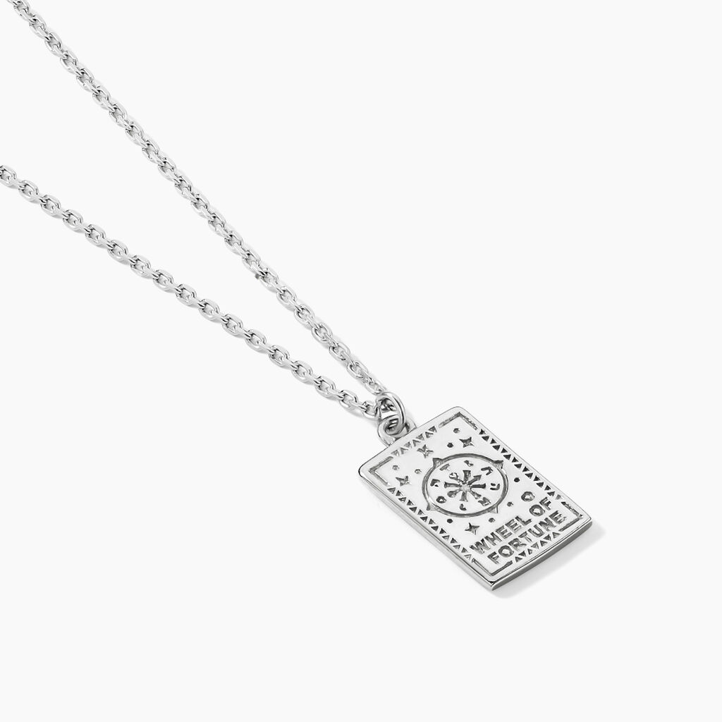 Collier Tarot Argent Blanc - Colliers fantaisie Homme | Histoire d’Or