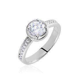 Bague Solitaire En Argent 905 (90.5%) - Taille 60 - Style Fiançailles - Occasion