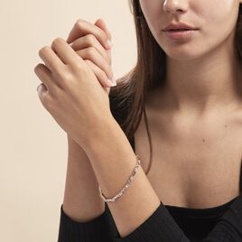 Bracelet Luteciaae Plaque Or Jaune Oxyde De Zirconium - Bracelets Femme | Histoire d’Or