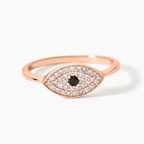 Bague Eldia Argent Rose Oxyde De Zirconium - Bagues avec pierre Femme | Histoire d&rsquo;Or