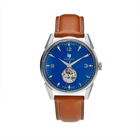 Montre Lip Himalaya C&oelig;ur Battant 40 Bleu - Montres Homme | Histoire d&rsquo;Or