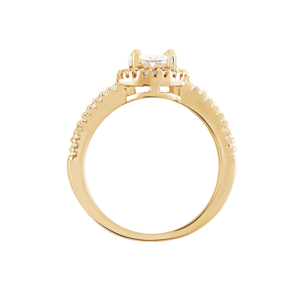 Bague Myriama Plaqué Or Jaune Oxyde De Zirconium - Bagues solitaires Femme | Histoire d’Or