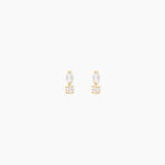 Boucles D'oreilles Puces Huey Or Jaune Oxyde De Zirconium - Clous d'oreilles Femme | Histoire d&rsquo;Or