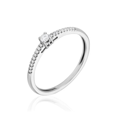 Bague Eliisa Or Blanc Diamant - Bagues solitaires Femme | Histoire d’Or