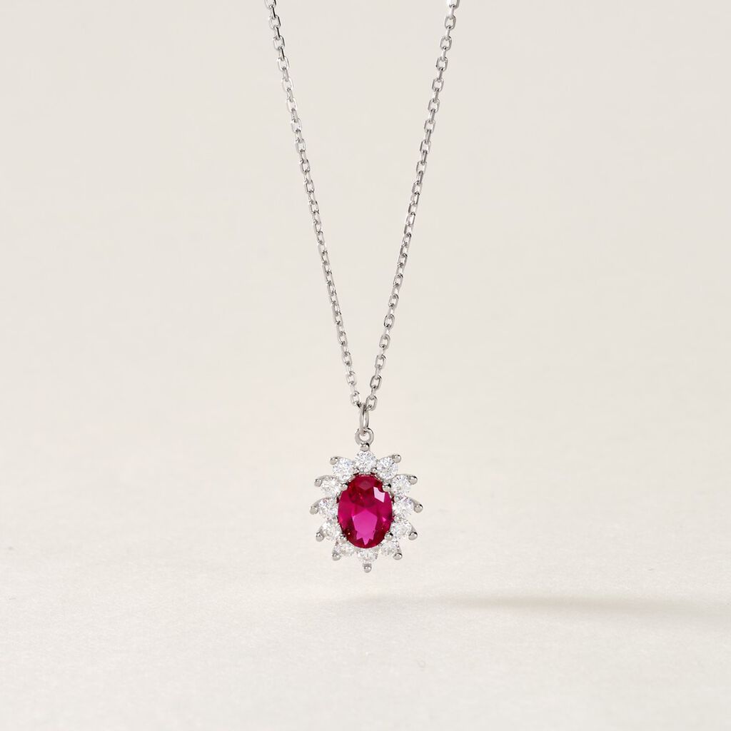 Collier Perez Argent Blanc Oxyde De Zirconium - Colliers fantaisie Femme | Histoire d&rsquo;Or