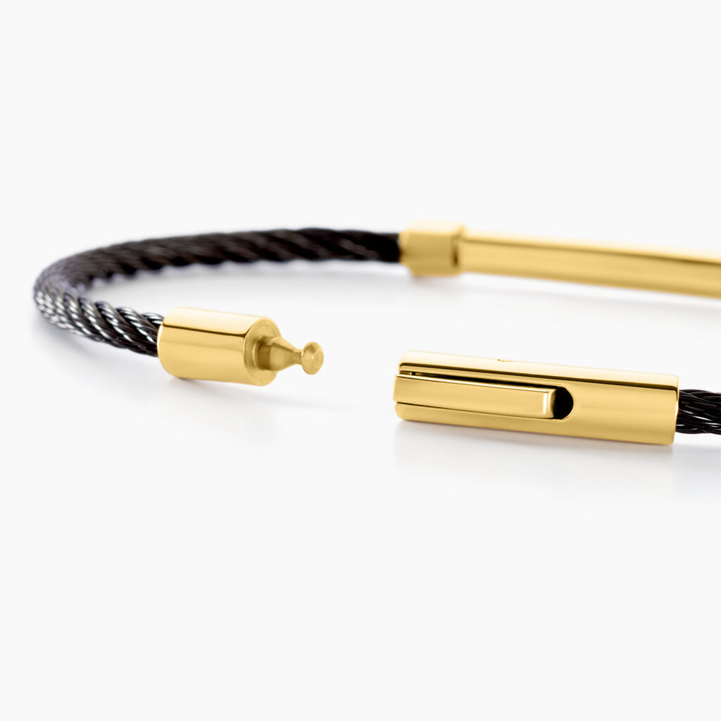 Bracelet Bellagio Acier Bicolore Oxyde De Zirconium - Bracelets Homme | Histoire d’Or