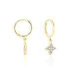 Cr&eacute;oles Delicatesse Or Jaune Diamant - Boucles d'oreilles cr&eacute;oles Femme | Histoire d&rsquo;Or