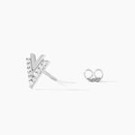 Boucles D'oreilles Puces Guenolee Argent Blanc Oxyde De Zirconium - Boucles d'oreilles fantaisie Femme | Histoire d&rsquo;Or