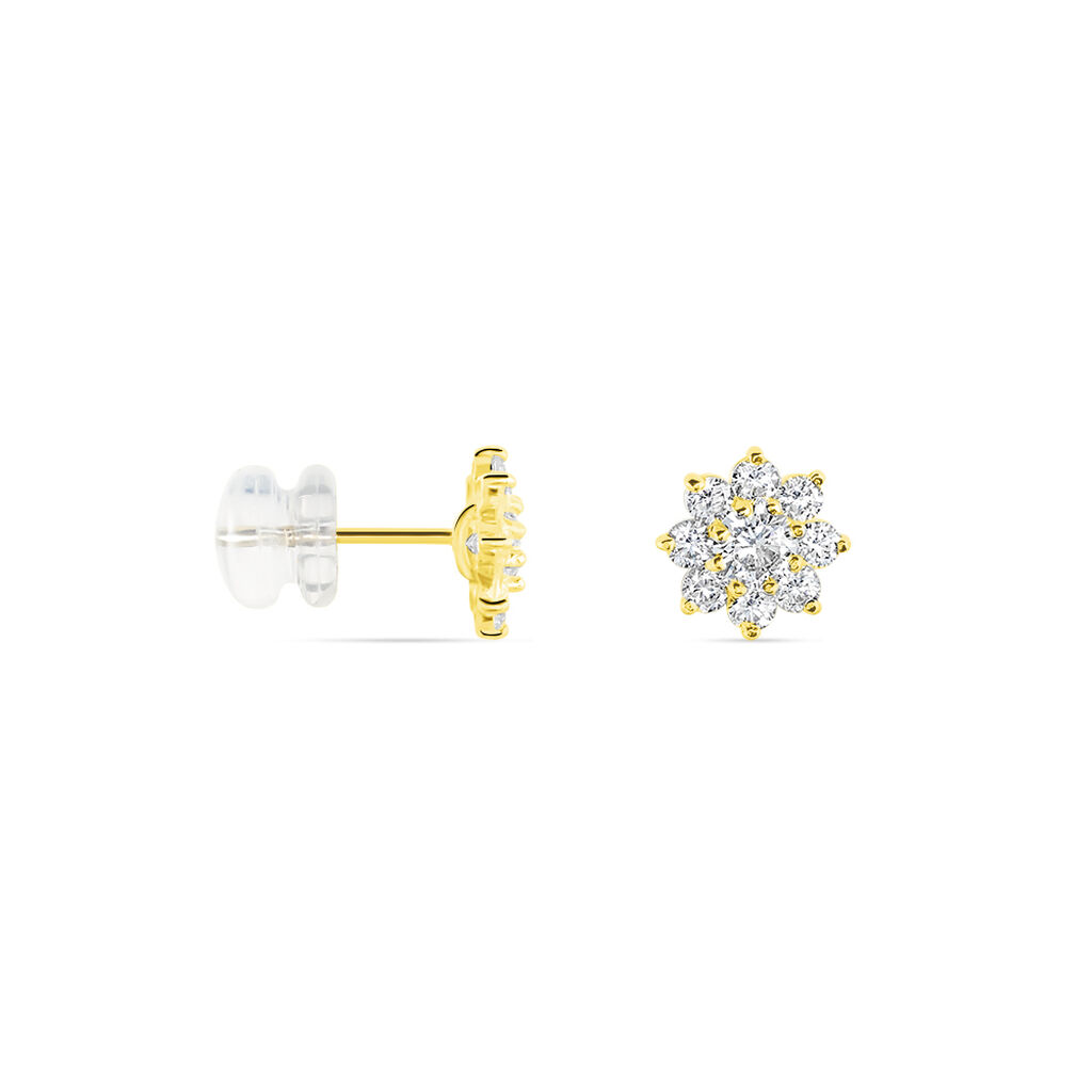 Boucles D'oreilles Or Jaune Eleanor Oxydes - Boucles d'oreilles pendantes Femme | Histoire d&rsquo;Or
