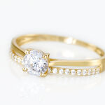 Bague Solitaire Anatoline Or Blanc Oxyde De Zirconium - Bagues solitaires Femme | Histoire d&rsquo;Or