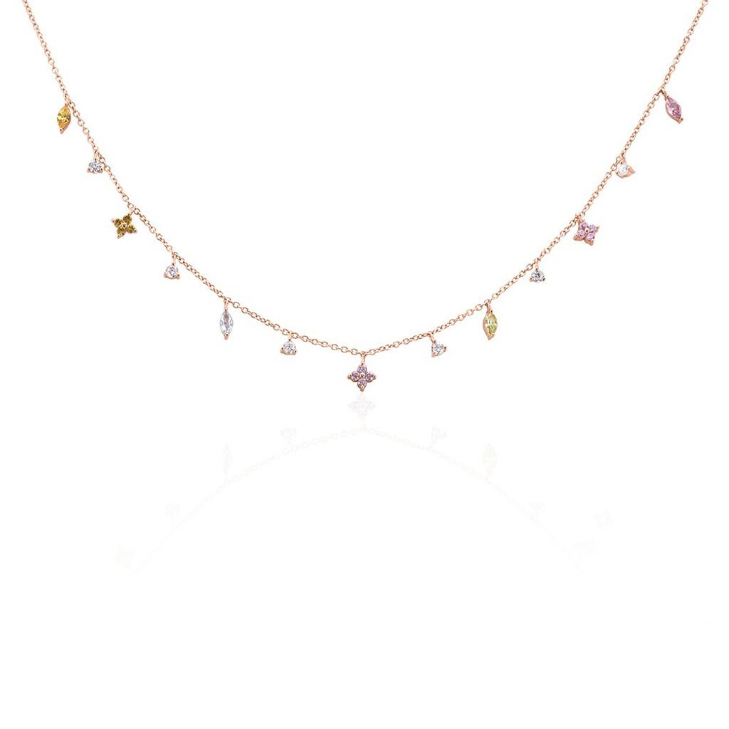 Collier Nimbe Argent Rose Oxyde De Zirconium - Colliers Femme | Histoire d’Or