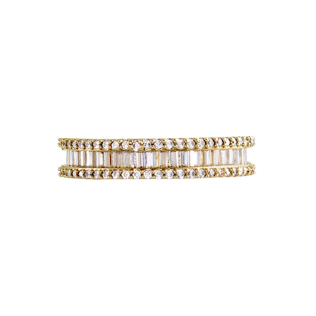 Bague Plaqué Or Gallez Oxydes De Zirconium - Bagues avec pierre Femme | Histoire d’Or