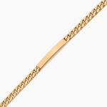 Bracelet Identit&eacute; Clement Plaqu&eacute; Or Jaune - Gourmettes Naissance Femme | Histoire d&rsquo;Or