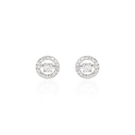 Boucles D'oreilles Puces Domitia Or Blanc Diamant - Clous d'oreilles Femme | Histoire d’Or