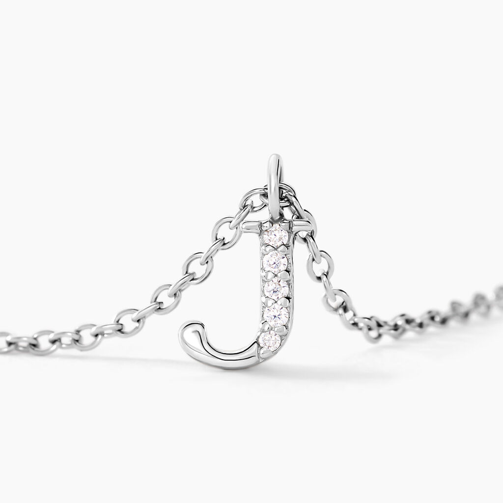 Collier Neruda Argent Blanc Oxyde De Zirconium - Colliers fantaisie Femme | Histoire d&rsquo;Or