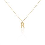 Collier Plaqu&eacute; Or Jaune Lettra - Colliers fantaisie Femme | Histoire d&rsquo;Or