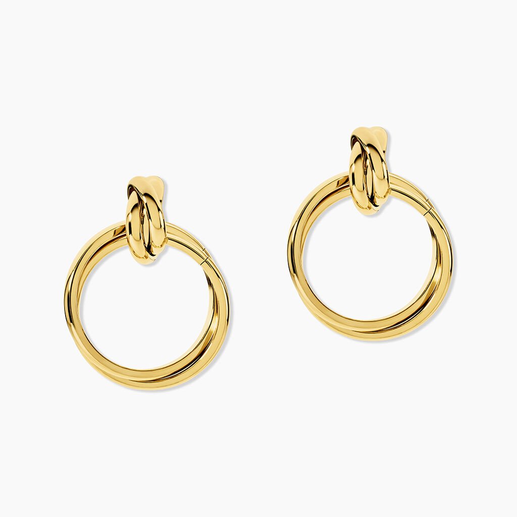 Boucles D'oreilles Pendantes Allobrox Acier Dore - Boucles d'oreilles fantaisie Femme | Histoire d’Or