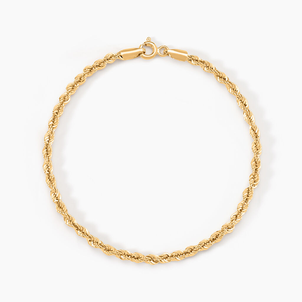Bracelet Jerry Maille Corde Or Jaune - Bracelets chaîne Femme | Histoire d’Or