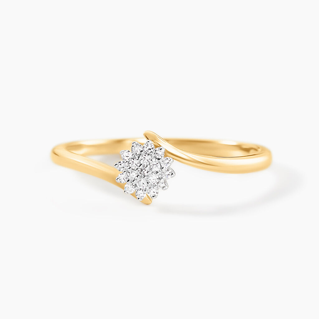 Bague Kimberleigh Or Jaune Diamant - Bagues solitaires Femme | Histoire d&rsquo;Or