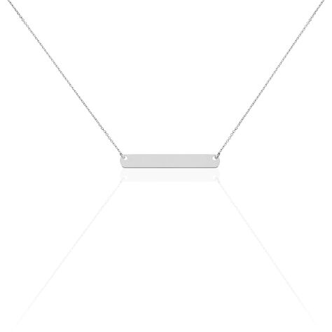 Collier Barrette Gravable Or Blanc - Cadeaux de naissance Femme | Histoire d’Or