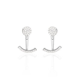 Bijoux D'oreilles Phybie Argent Blanc Oxyde De Zirconium - Boucles d'oreilles fantaisie Femme | Histoire d’Or