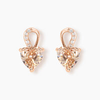 Boucles D'oreilles Puces Atieno Argent Rose Oxyde De Zirconium