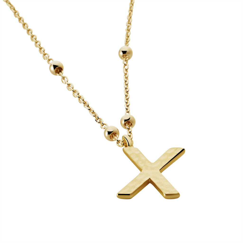 Collier Plaqué Or Jaune Lettra - Colliers fantaisie Femme | Histoire d’Or