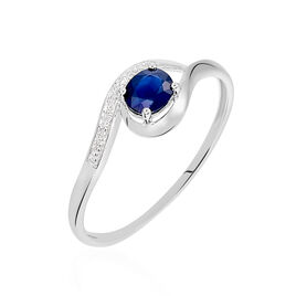 Bague Sagesse Or Blanc Saphir Et Diamant - Bagues solitaires Femme | Histoire d’Or