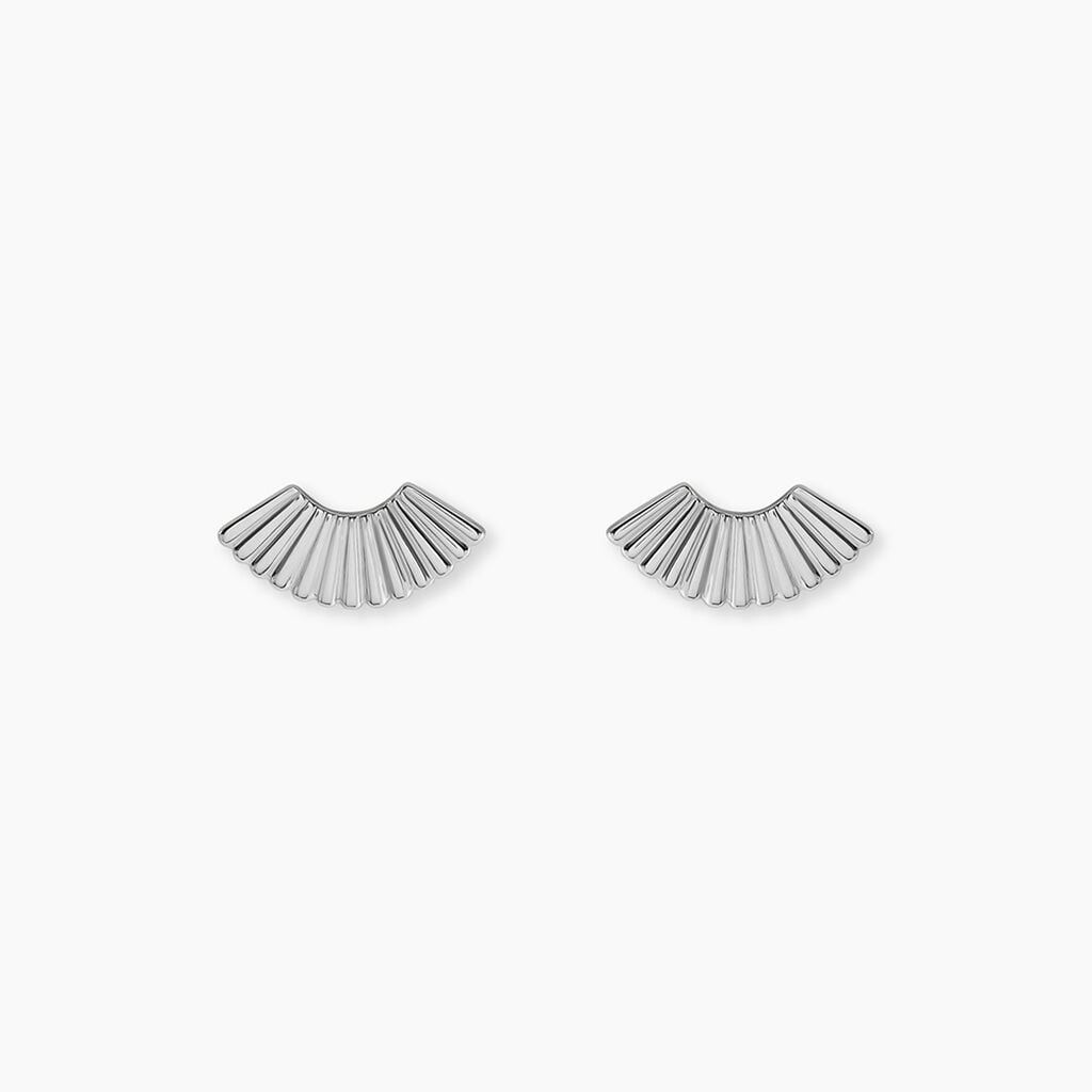 Boucles D'Oreilles Puces Cornelie Argent Blanc - Boucles d'oreilles fantaisie Femme | Histoire d&rsquo;Or