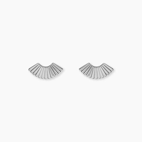 Boucles D'Oreilles Puces Cornelie Argent Blanc - Boucles d'oreilles fantaisie Femme | Histoire d&rsquo;Or