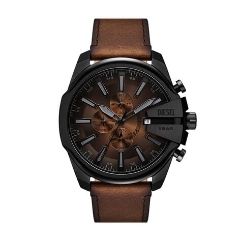 Montre Diesel Mega Chief Slim Marron - Nouveautés Homme | Histoire d’Or