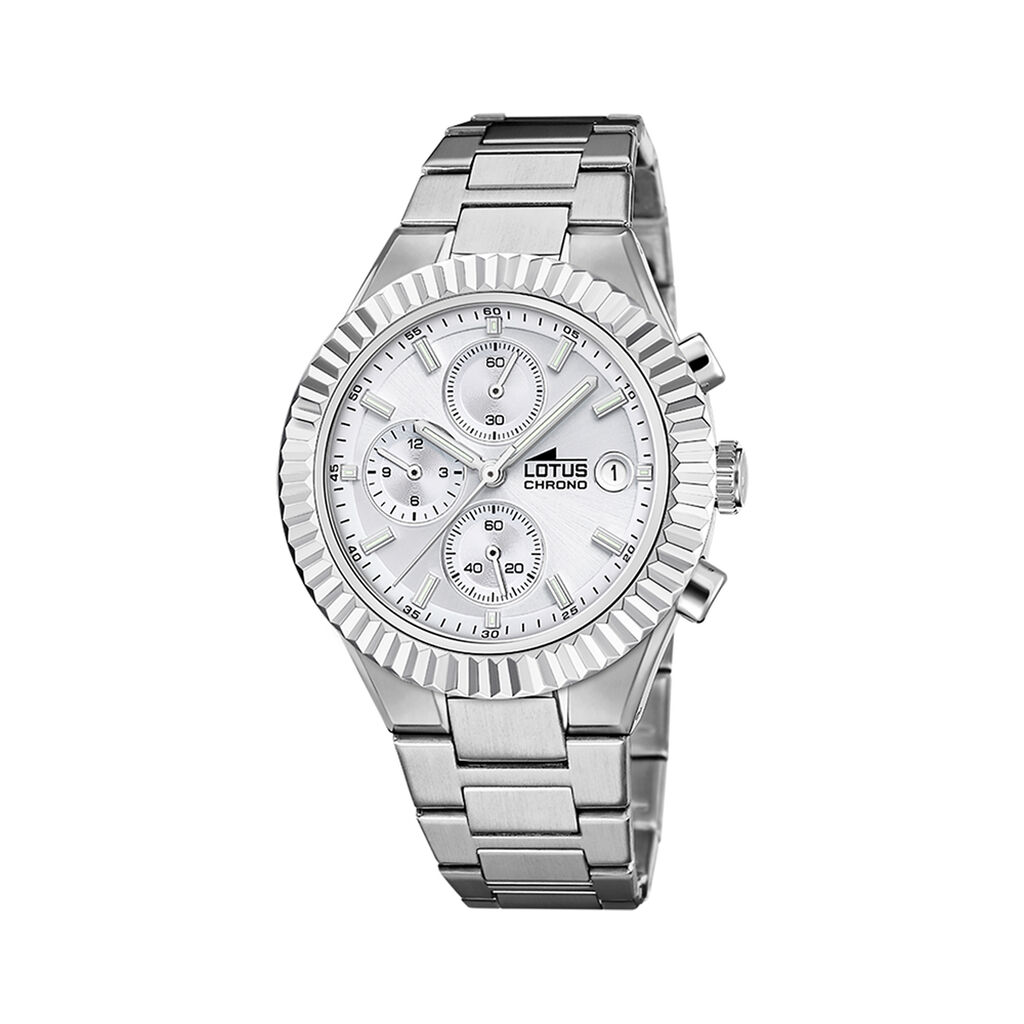 Montre Lotus Freedom Chrono Argent&eacute; - Montres chronographes Homme | Histoire d&rsquo;Or