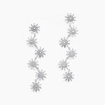 Boucles D'oreilles Pendantes Daisy Argent Blanc Oxyde De Zirconium - Boucles d'oreilles pendantes Femme | Histoire d&rsquo;Or