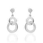 Boucles D'oreilles Pendantes Anjeza Argent Blanc - Boucles d'oreilles fantaisie Femme | Histoire d&rsquo;Or