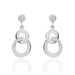 Boucles D'oreilles Pendantes Anjeza Argent Blanc - Boucles d'oreilles fantaisie Femme | Histoire d’Or