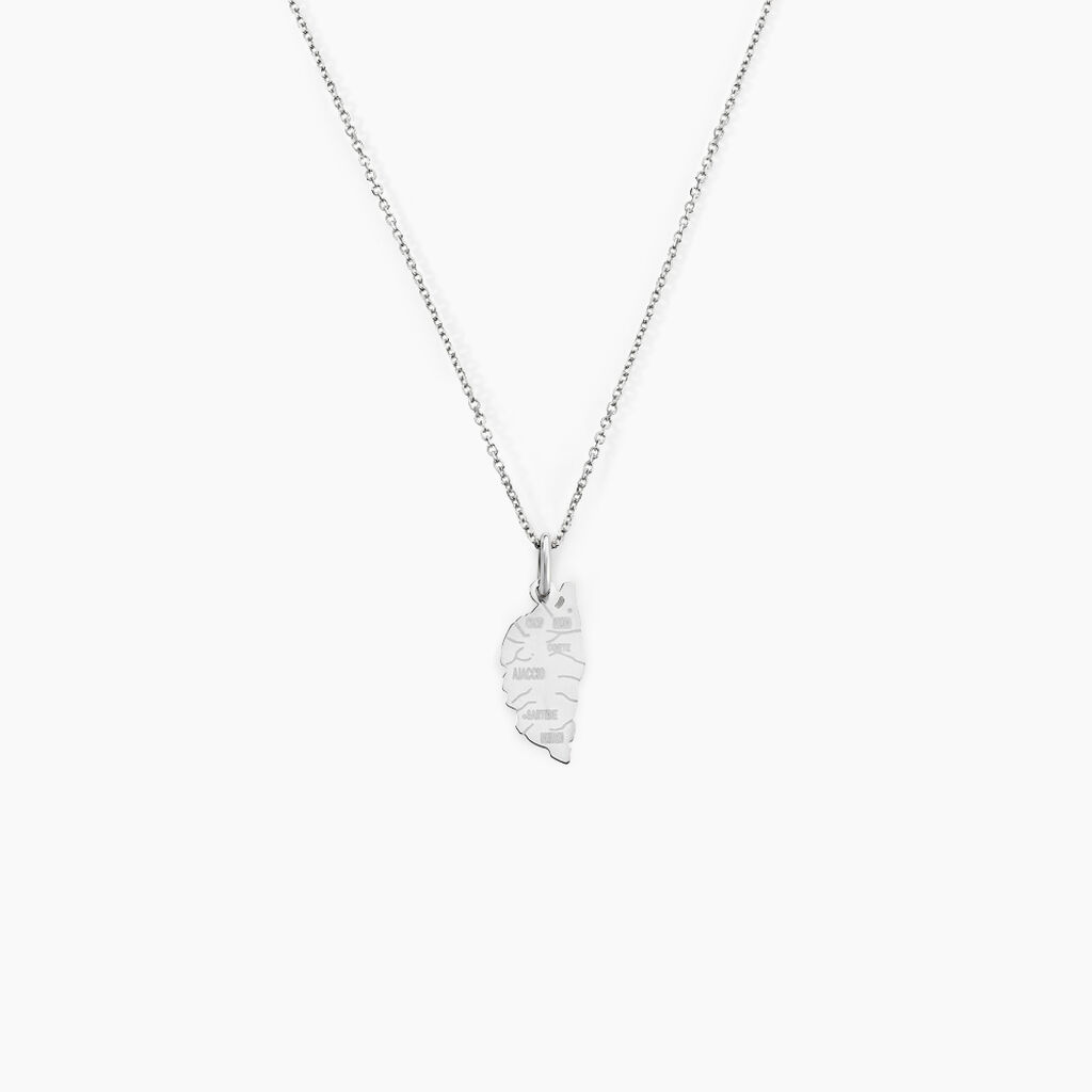 Pendentif Gaietana Corse Or Blanc - Pendentifs Famille | Histoire d’Or