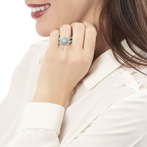 Bague Rojin Argent Blanc Pierre De Synthese - Bagues solitaires Femme | Histoire d’Or