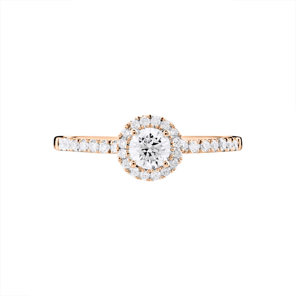 Bague Solitaire Lena Or Rose Diamant - Bagues solitaires Femme | Histoire d&rsquo;Or