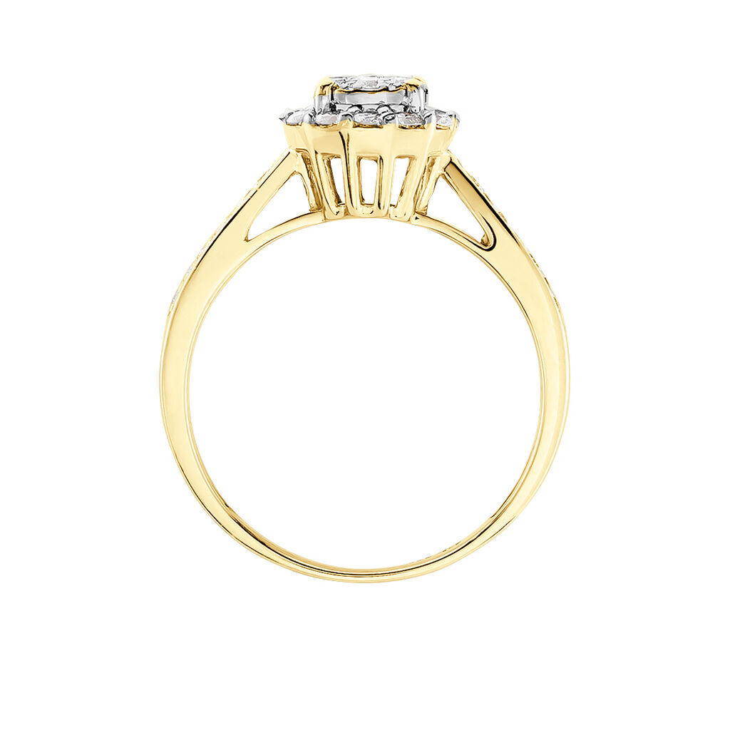 Bague Chou Or Jaune Diamant - Bagues avec pierre Femme | Histoire d&rsquo;Or