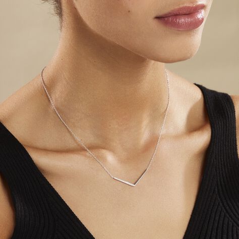 Collier Emea Argent Blanc Oxyde De Zirconium - Colliers fantaisie Femme | Histoire d’Or