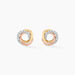 Boucles D'oreilles Puces Amaiur Or Tricolore Oxydes De Zirconium - Clous d'oreilles Femme | Histoire d’Or