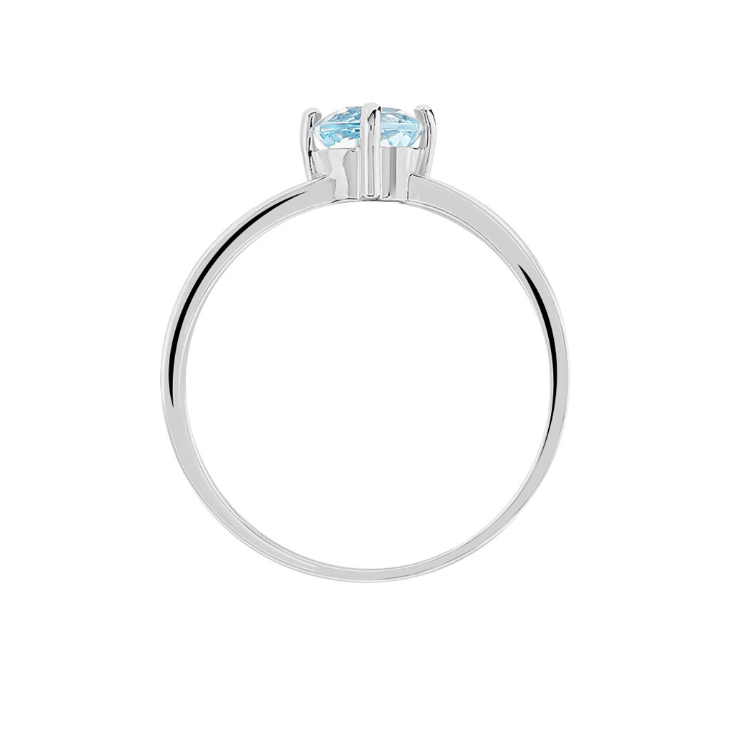 Bague Mahina Or Blanc Topaze - Bagues solitaires Femme | Histoire d&rsquo;Or
