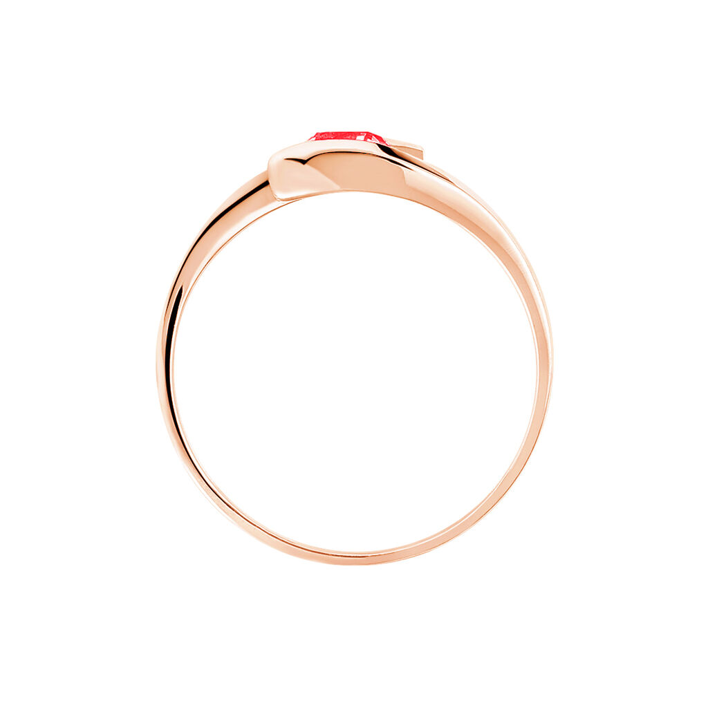 Bague Tiphaine Or Rose Rubis - Bagues solitaires Femme | Histoire d’Or
