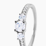 Bague Marie-angelina Argent Blanc Oxyde De Zirconium - Bagues avec pierre Femme | Histoire d&rsquo;Or