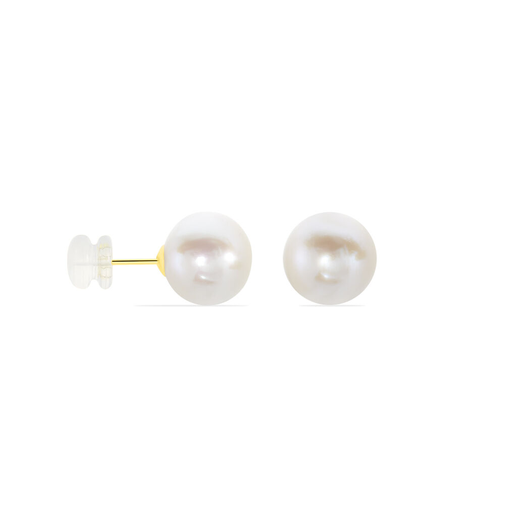 Boucles D'oreilles Puces Suki Or Jaune Perle De Culture - Clous d'oreilles Femme | Histoire d’Or