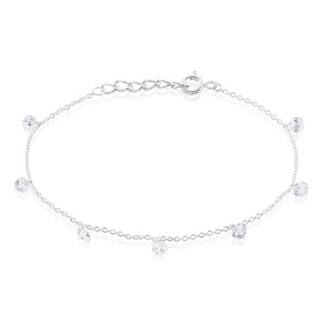 Bracelet Argent Collie Argent Blanc Oxyde - Bracelets Femme | Histoire d’Or