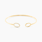 Bracelet Jonc Seth Or Jaune Oxyde De Zirconium - Bracelets joncs Femme | Histoire d&rsquo;Or