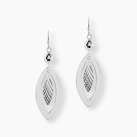 Boucles D'oreilles Pendantes Lucinda Argent Blanc - Boucles d'oreilles fantaisie Femme | Histoire d’Or