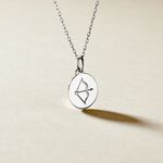 Pendentif Zodiaque Rond Argent Blanc - Pendentifs Zodiaque Famille | Histoire d&rsquo;Or